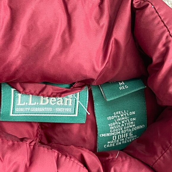 LL Bean Vintage Puffer Vest Women’s Medium Snap Goose Down Vest 80s 90s Hike - Picture 4 of 5